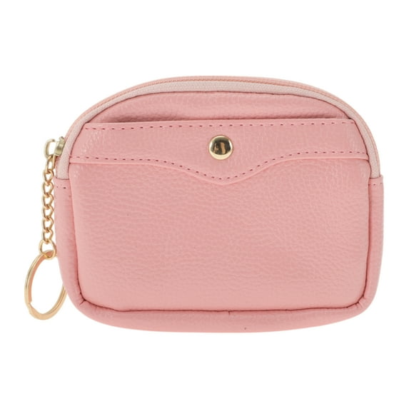 Unique Bargains 1 Pc Coin Purse Wallet Portable Square With Rounded Corners Coin Purse Pouch Pink