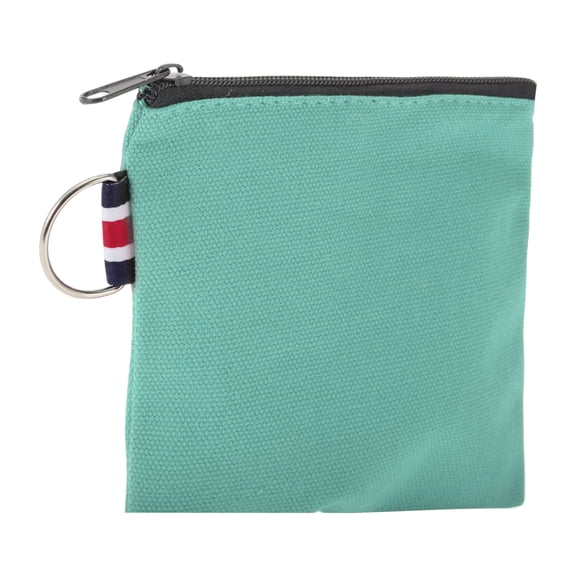 Unique Bargains 1 Pc Coin Purse Wallet Portable Square Zipper Coin Purse Pouch Light Green