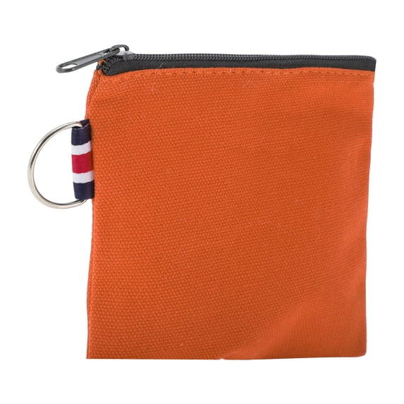 Unique Bargains 1 Pc Coin Purse Wallet Portable Square Zipper Coin Purse Pouch Orange