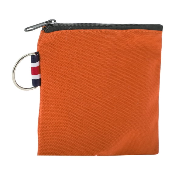 Unique Bargains 1 Pc Coin Purse Wallet Portable Square Zipper Coin Purse Pouch Orange