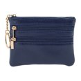 thumbnail image 1 of Unique Bargains 1 Pc Coin Purse Wallet Portable Three Zipper Pocket With Pattern Coin Purse Pouch Blue, 1 of 5