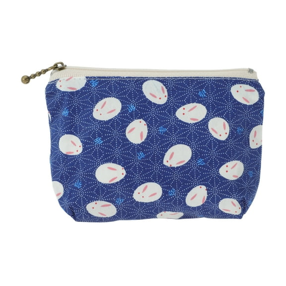Unique Bargains 1 Pc Coin Purse Wallet Portable Zipper Bunny Coin Purse Pouch Large Blue White