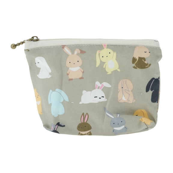 Unique Bargains 1 Pc Coin Purse Wallet Portable Zipper Bunny Coin Purse Pouch Large Multicolor