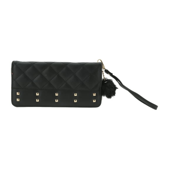 Unique Bargains 1 Pc Coin Purse Wallet Portable Zipper Coin Purse Pouch Large Black