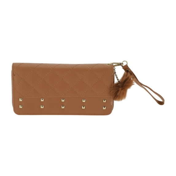 Unique Bargains 1 Pc Coin Purse Wallet Portable Zipper Coin Purse Pouch Large Brown