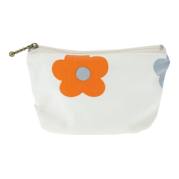 Unique Bargains 1 Pc Coin Purse Wallet Portable Zipper Flowers Coin Purse Pouch Large Multicolor