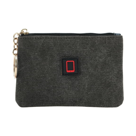 Unique Bargains 1 Pc Coin Purse Wallet Rectangular Coin Purse Pouch Black