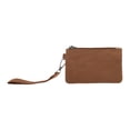 thumbnail image 1 of Unique Bargains 1 Pc Coin Purse Wallet Wrist Strap Rectangular Coin Purse Pouch Light Brown, 1 of 5
