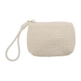 thumbnail image 1 of Unique Bargains 1 Pc Coin Purse Wallet Wrist Strap Woven Coin Purse Pouch Beige, 1 of 5