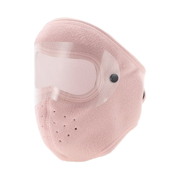 Unique Bargains 1 Pc Cold-proof Face Mask Removable Balaclava for Cycling Pink