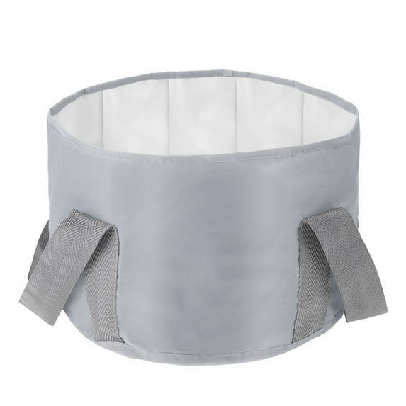 Unique Bargains 1 Pc Collapsible Bucket Foot Soaking Bag for Foot Spa Soaking Grey S