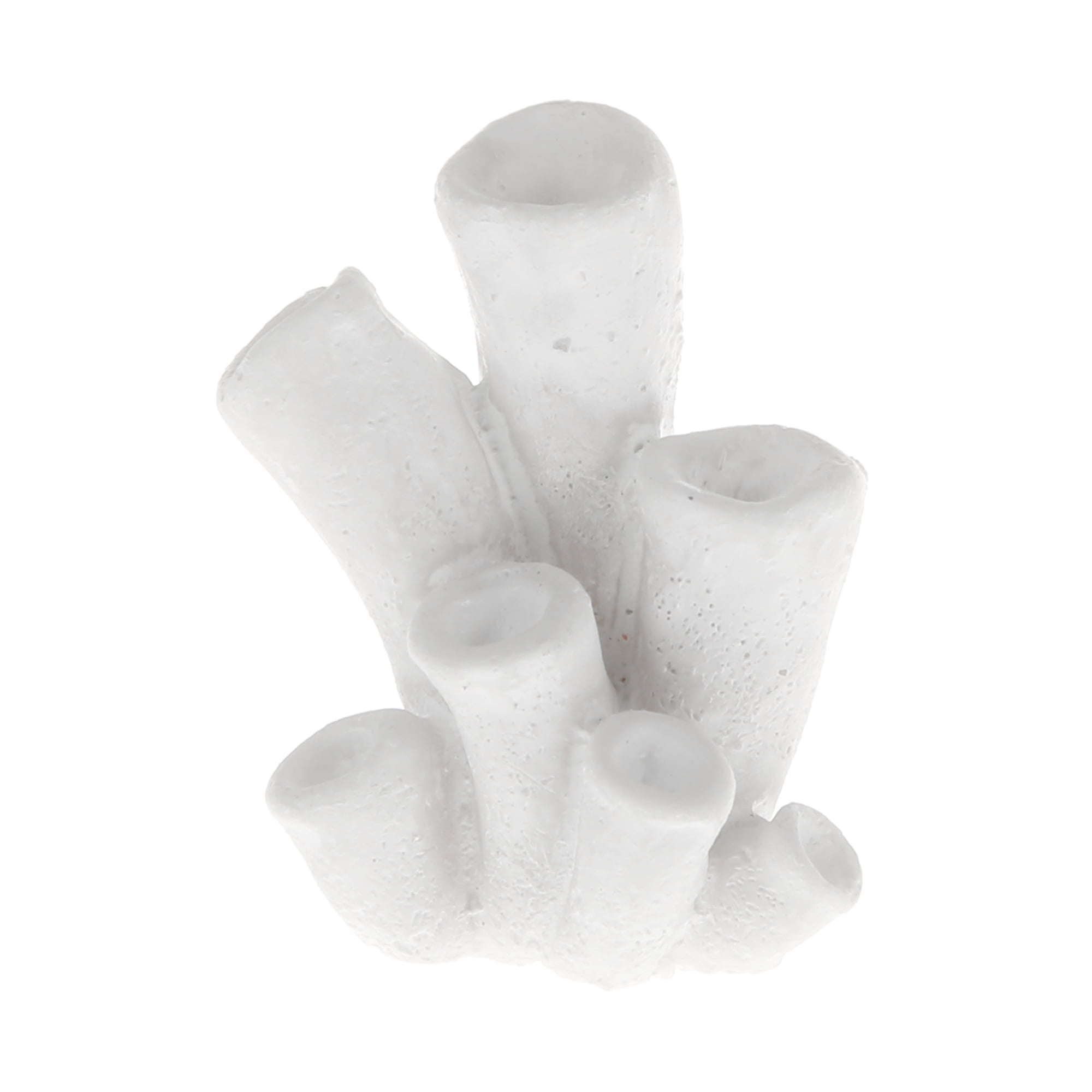 Unique Bargains 1 Pc Colorful Faux Coral Reef Decor for Aquarium Decor White 1.1"x1.38"