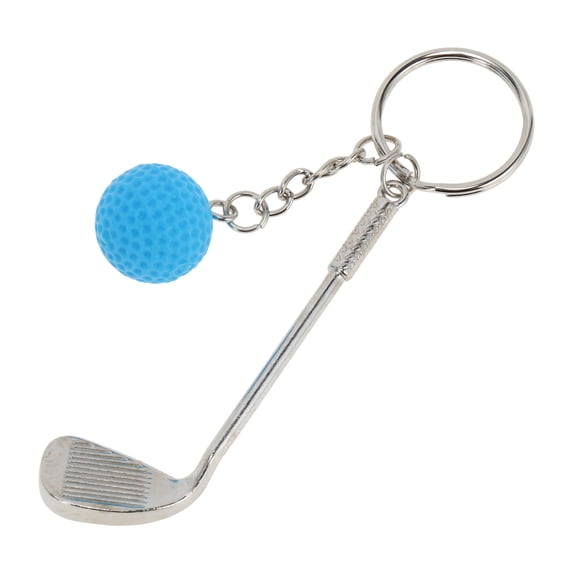 Unique Bargains 1 Pc Colorful Golf Ball Keychain Blue Metal
