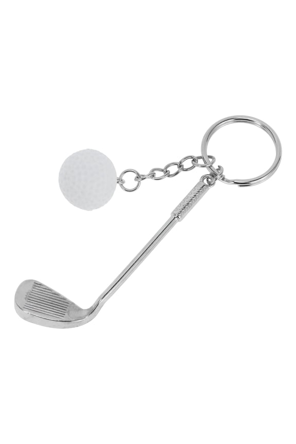 1 Pc Colorful Golf Ball Keychain White Metal