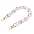 thumbnail image 1 of Unique Bargains 1 Pc Colorful Handbag Chain Strap 14.57" White Purple Acrylic, 1 of 5