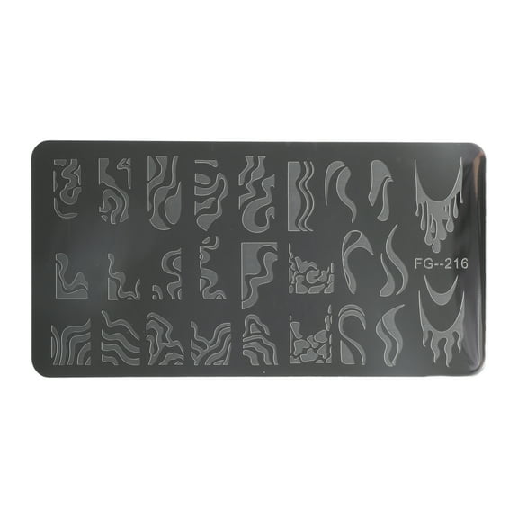 Unique Bargains 1 Pc Colorful Nail Art Stamp FG-216 Silver Tone