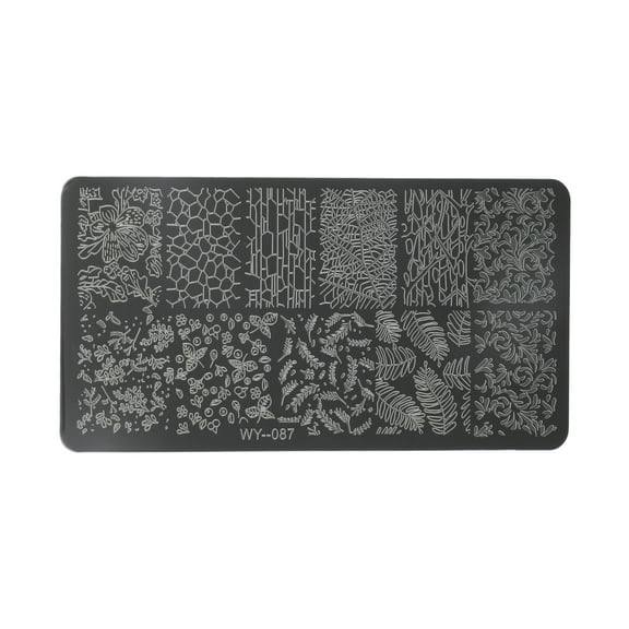 Unique Bargains 1 Pc Colorful Nail Art Stamp WY-087 Silver Tone