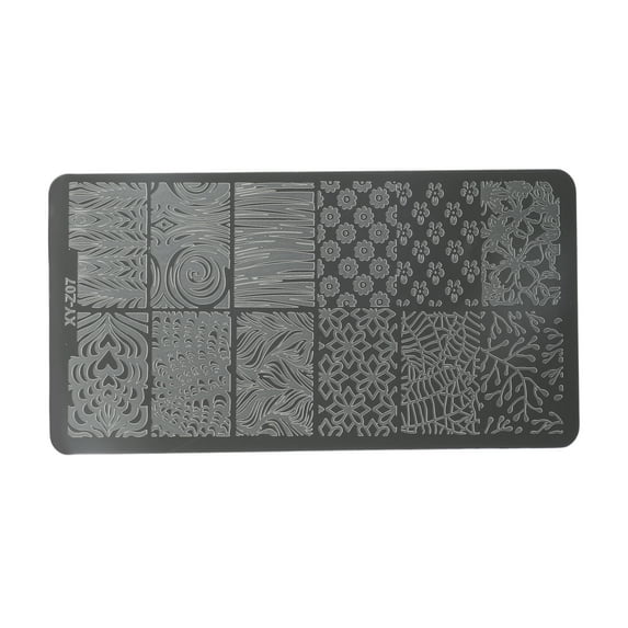 Unique Bargains 1 Pc Colorful Nail Art Stamp XY-Z007 Silver Tone