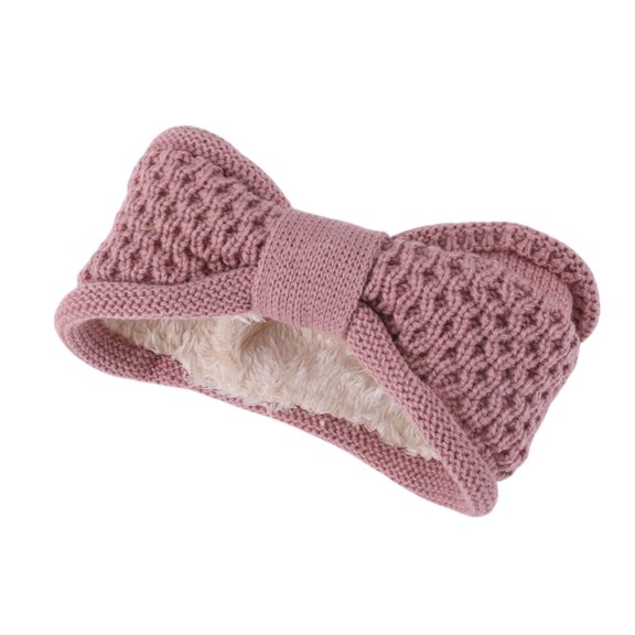 Unique Bargains 1 Pc Women's Warm Headband Winter Comfortable Ear Warmer Bow Head Wraps Purple
