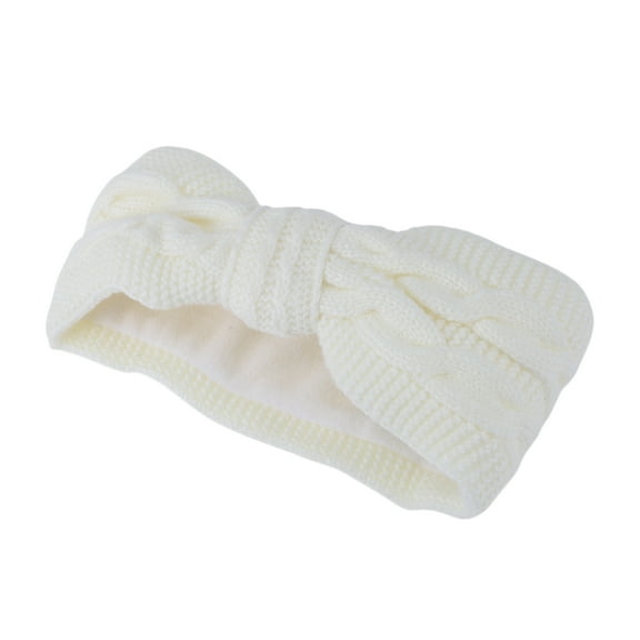 Unique Bargains 1 Pc Women's Warm Headband Winter Ear Warmer Cable Knit Head Wraps White