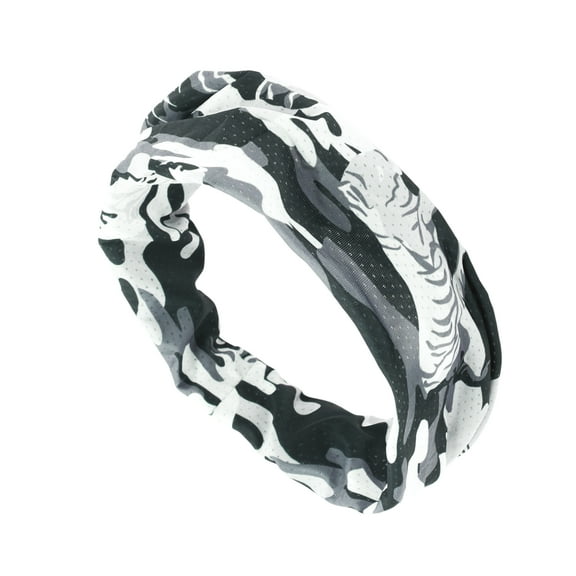 Unique Bargains 1 Pc Comfortable Headband Camouflage Headband for Sport Gray