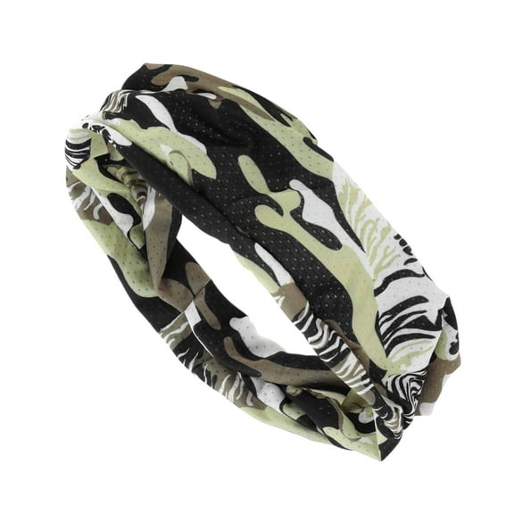 Unique Bargains 1 Pc Comfortable Headband Camouflage Headband for Sport Green