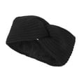 thumbnail image 1 of Unique Bargains 1 Pc Women's Warm Cross Knitted Headband Winter Ear Warmer Head Wraps Black, 1 of 6