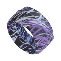 Unique Bargains 1 Pc Comfortable Headband Elastic Printed Headband for Sport Blue