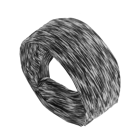 Unique Bargains 1 Pc Comfortable Headband High Elastic Headband for Sport Black White