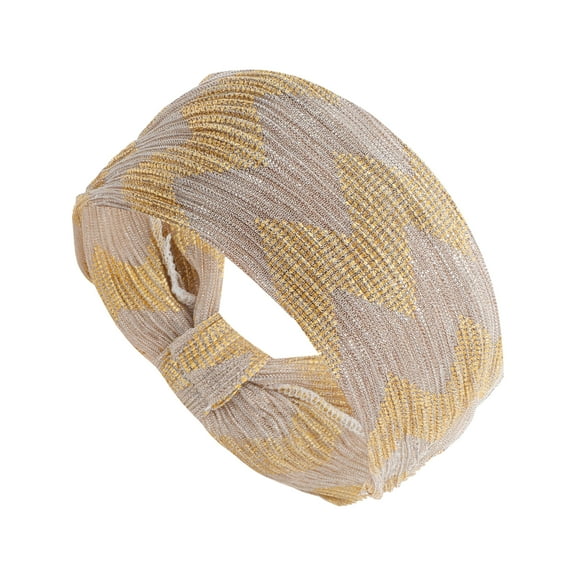 Unique Bargains 1 Pc Comfortable Headband Lace Headband for Yoga Khaki