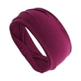thumbnail image 1 of Unique Bargains 1 Pc Comfortable Headband Pure Color Wide Headband for Sport Wine Red, 1 of 6