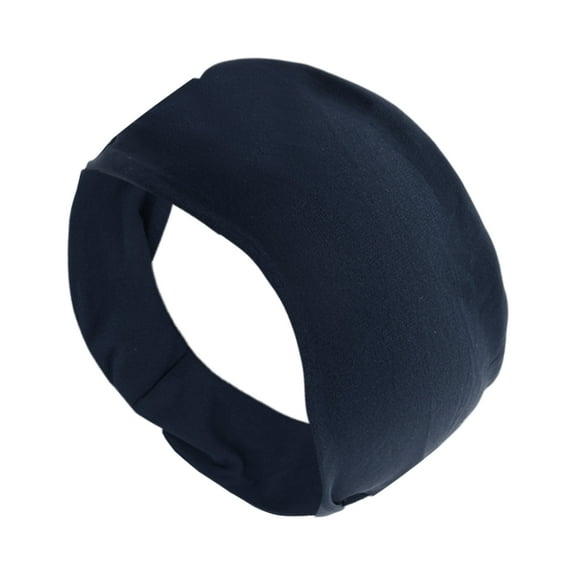 Unique Bargains 1 Pc Comfortable Headband Solid Wide Headband for Sport Navy Blue