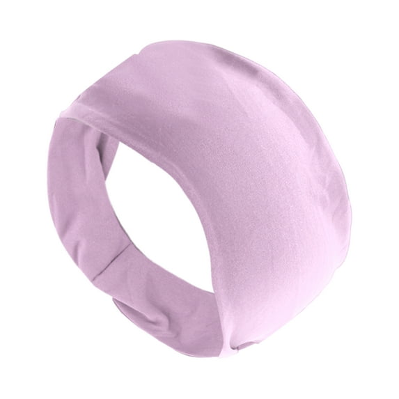 Unique Bargains 1 Pc Comfortable Headband Solid Wide Headband for Sport Purple