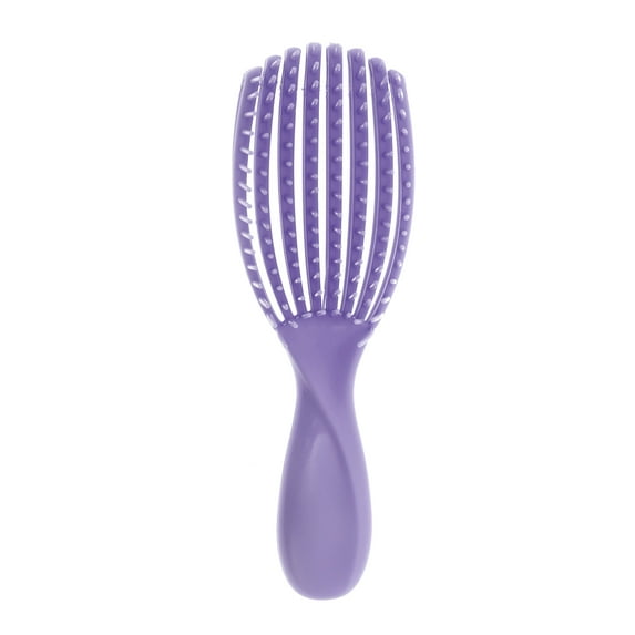 Unique Bargains 1 Pc Comfortable Hollow Hair Brush for Curly Straight Wavy Hair ABS Purple