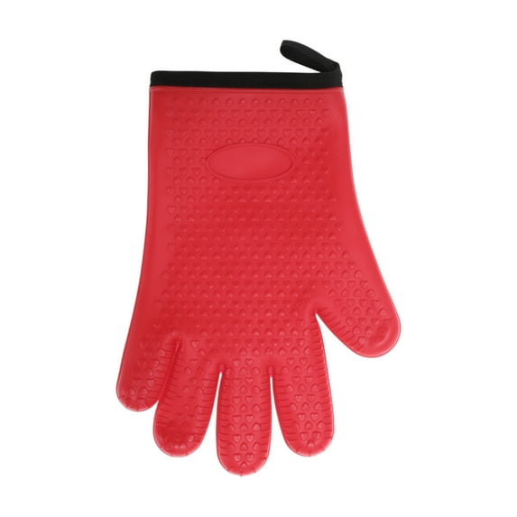 Unique Bargains 1 Pc Comfortable Oven Mitts for Kitchen Red