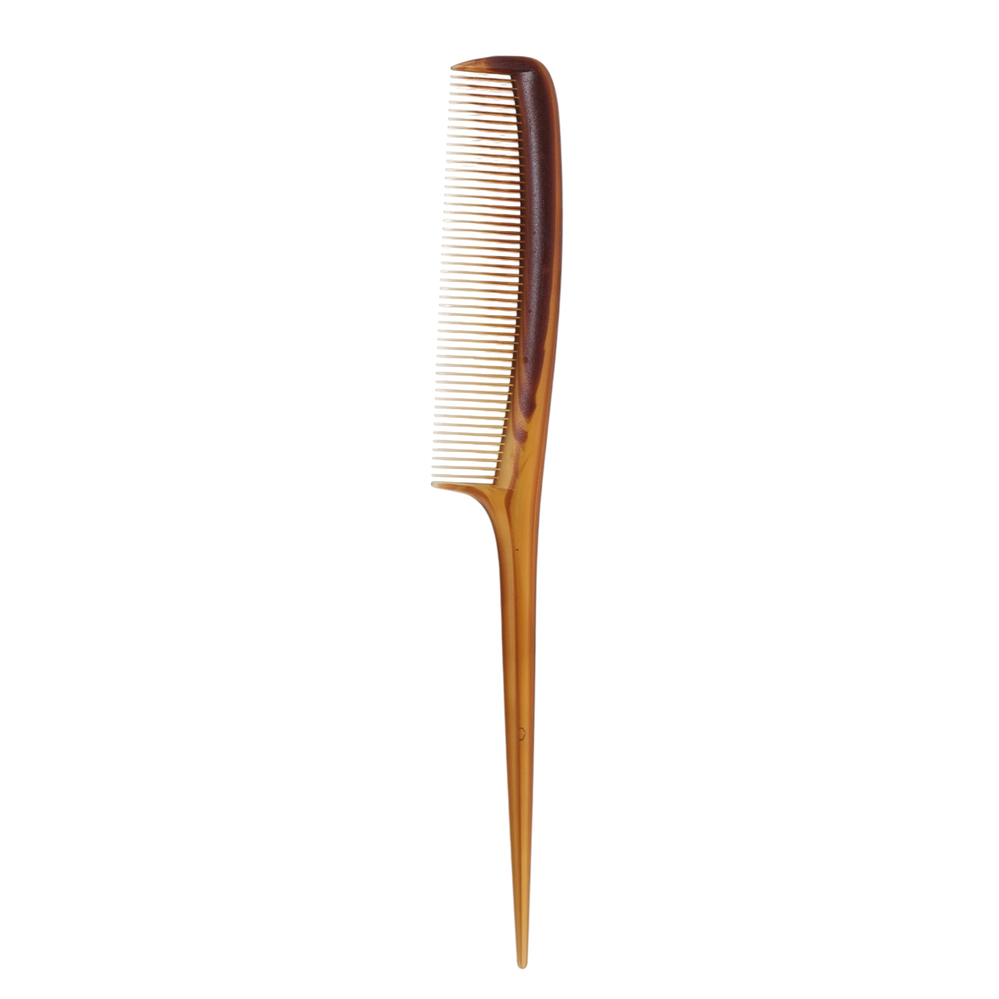 Unique Bargains 1 Pc Comfortable Two-Color Flat Comb for Curly Hair in Amber Color