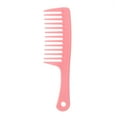 thumbnail image 1 of Unique Bargains 1 Pc Comfortable Wide Tooth Comb for Curly Thin Hair Plastic Pink, 1 of 3