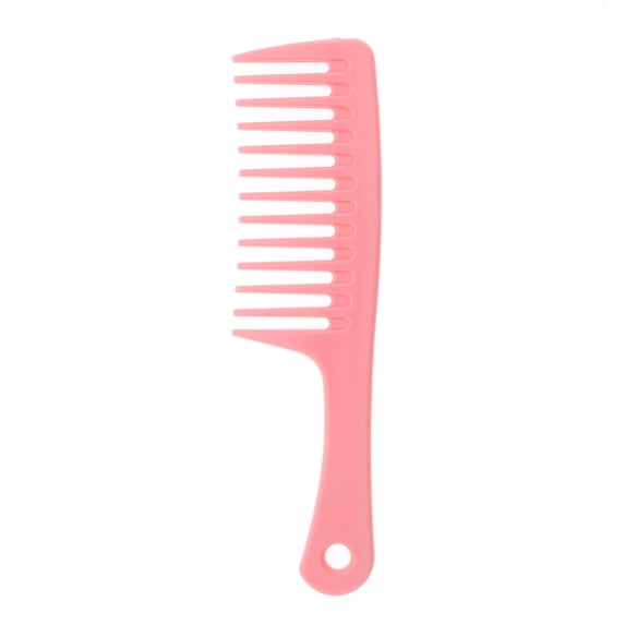 Unique Bargains 1 Pc Comfortable Wide Tooth Comb for Curly Thin Hair Plastic Pink