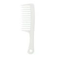 thumbnail image 1 of Unique Bargains 1 Pc Comfortable Wide Tooth Comb for Curly Thin Hair Plastic White, 1 of 3