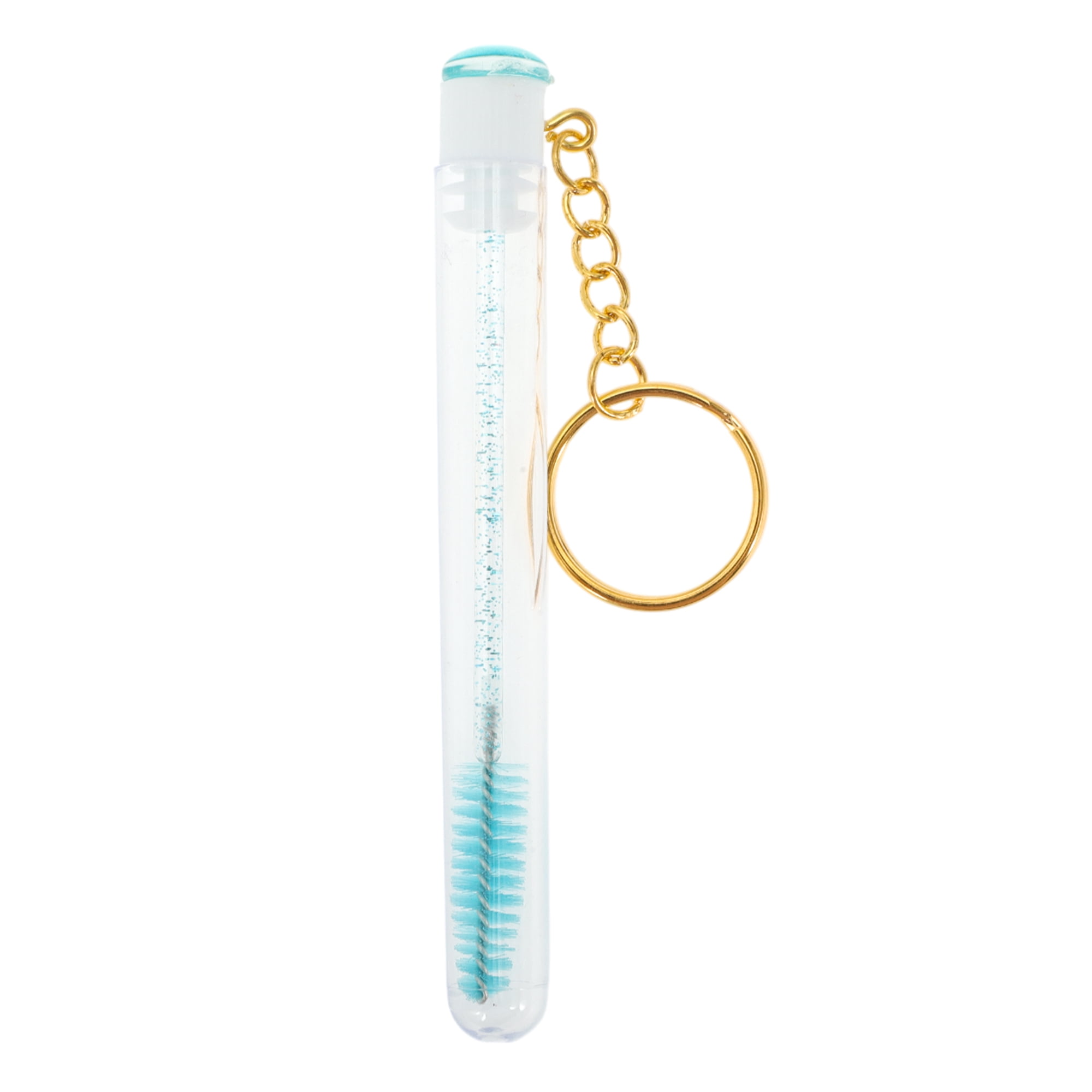 Unique Bargains 1 Pc Compact Eyelash Brush in Tube Design with Gold-Tone Buckle Green