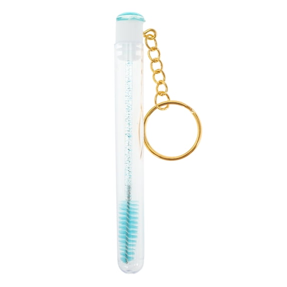Unique Bargains 1 Pc Compact Eyelash Brush in Tube Design with Gold-Tone Buckle Green