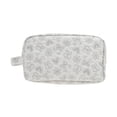 thumbnail image 1 of Unique Bargains 1 Pc Compact Rectangle Hearts Makeup Bag for Travel Large Gray Polyester, 1 of 5