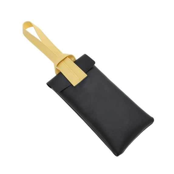 Unique Bargains 1 Pc Contrast Eyeglasses Bag Portable Eyeglasses Storage Black