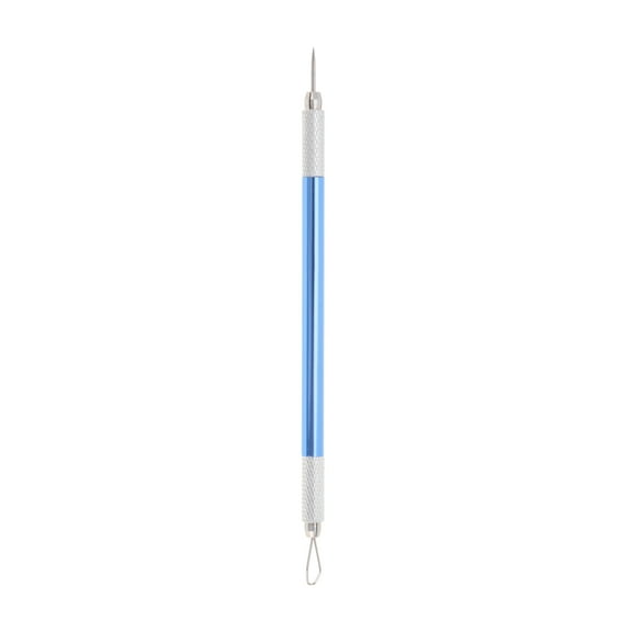 Unique Bargains 1 Pc Convenient Double-Ended Pimple Extractor Blue