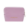 thumbnail image 1 of Unique Bargains 1 Pc Convenient Drawstring Makeup Bag for Vacation Business Travel PU Light purple, 1 of 6