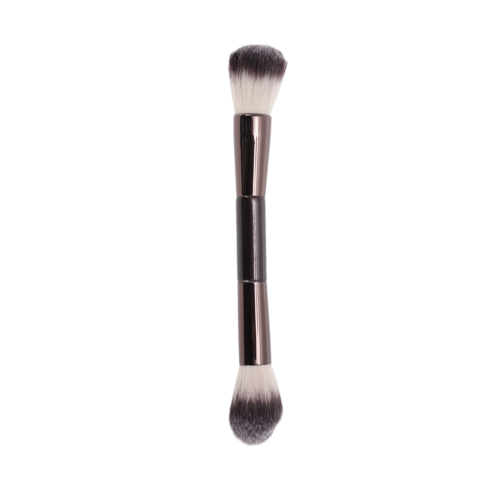 Unique Bargains 1 Pc Convenient Dual-ended Makeup Brush Brown Small