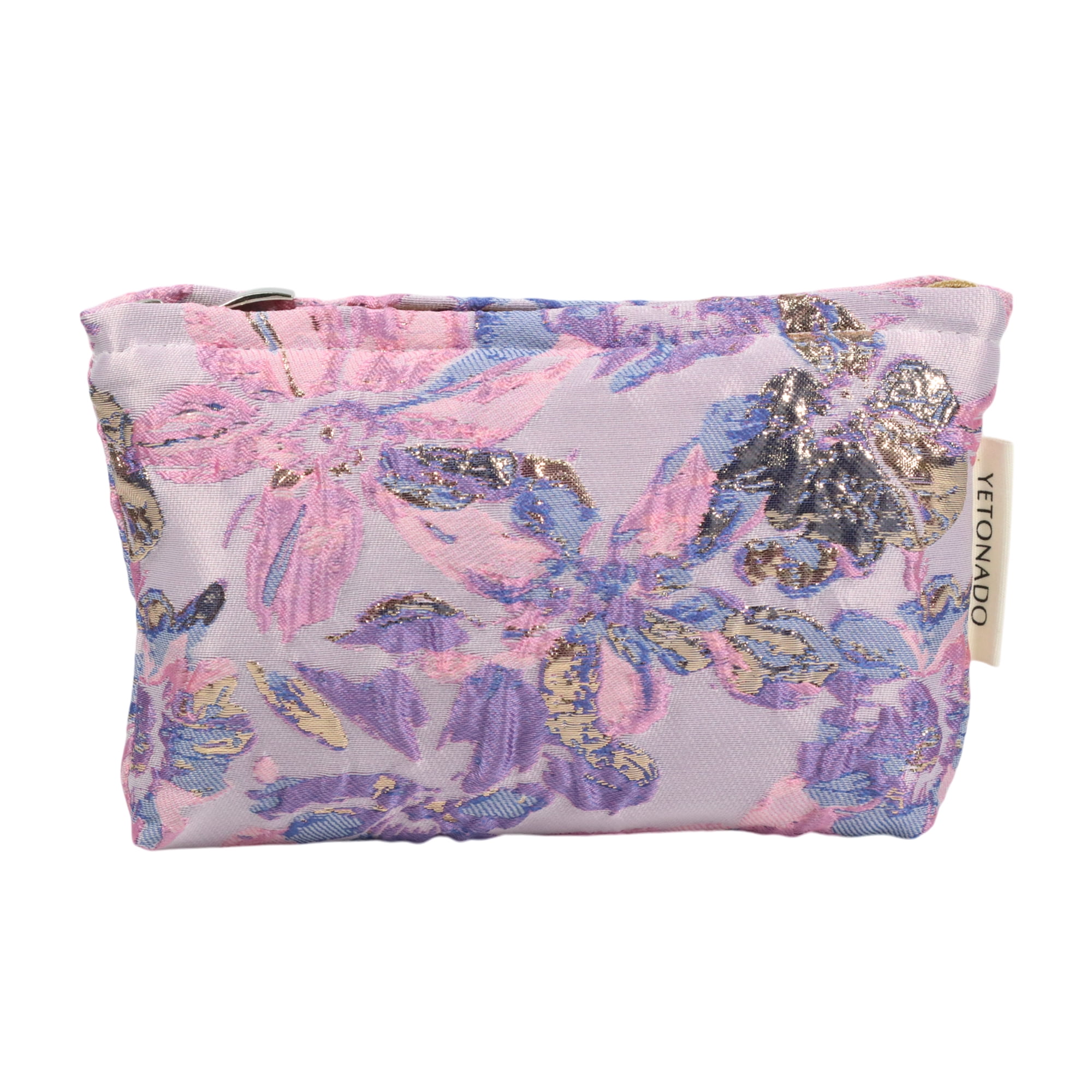 Unique Bargains 1 Pc Convenient Embossment Flower Handheld Makeup Bag Large