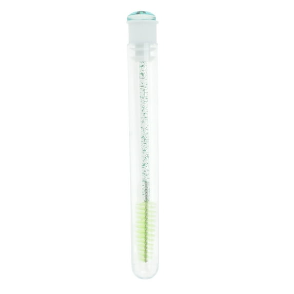Unique Bargains 1 Pc Convenient Eyelash Brush for Vacation Green Plastic Nylon