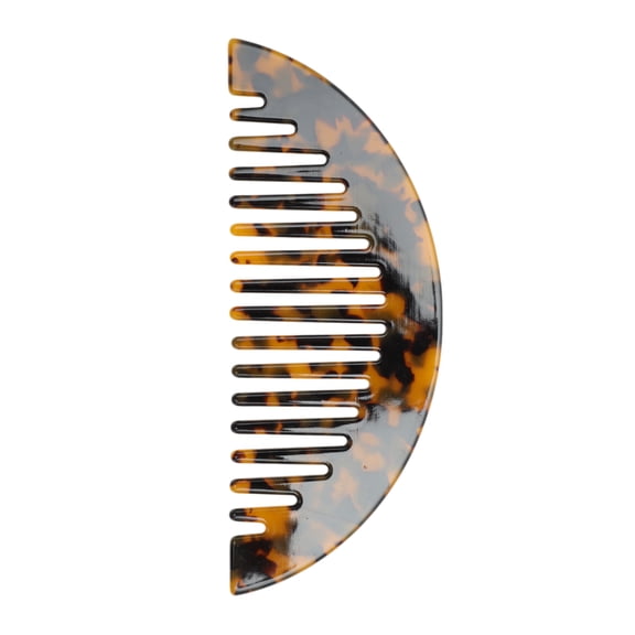 Unique Bargains 1 Pc Convenient Half Round Hair Comb Tortoiseshell Color Acetate Sheet