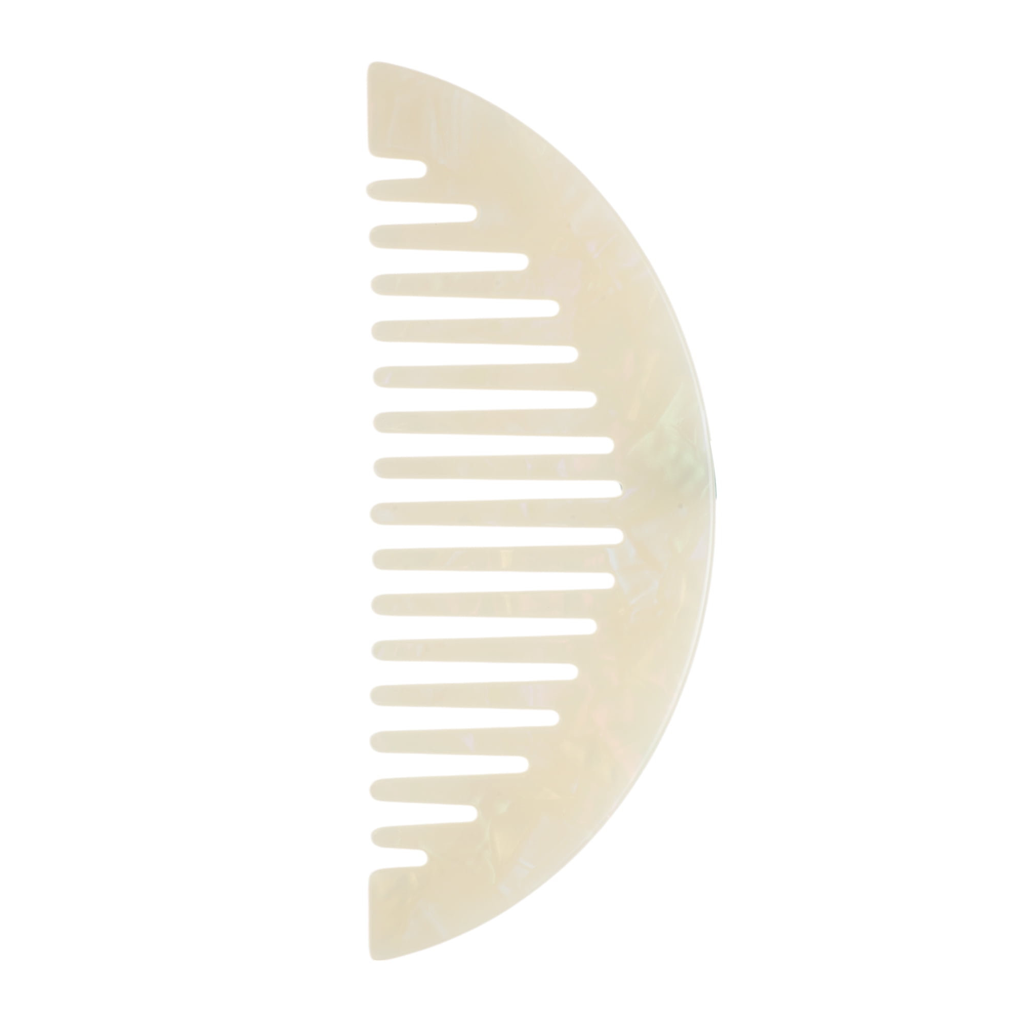 Unique Bargains 1 Pc Convenient Half Round Hair Comb for All Hair Types Styles White